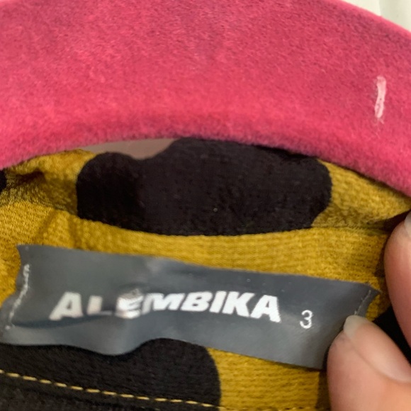 Alembika tunic yellow with black dots polyester Size 3 - Picture 4 of 6